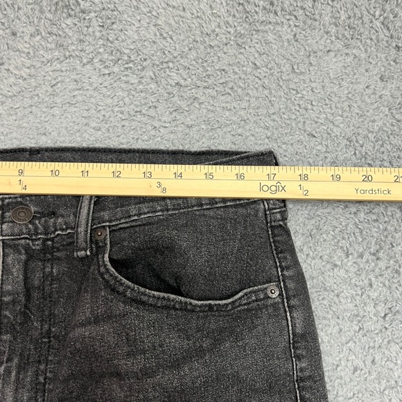 Levis 505 Jeans Mens 34x32 Gray Black Wash Straight Leg Denim Classic Fit Formal - Picture 5 of 11